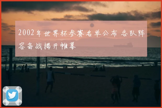 2002年世界杯参赛名单公布 各队阵容备战揭开帷幕